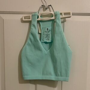 Free People Mint Green Cropped Tank Brand New with Tags